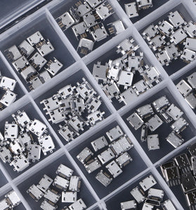 120/240pcs Set 24 Kinds Specification Micro USB Connector Pin Charge Female SMT Socket Jack