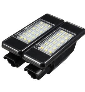 Pair LED License Plate Lights 6340.A3 For Peugeot 106 207 307 308 406 407 508 Citroen C3 C4 C5