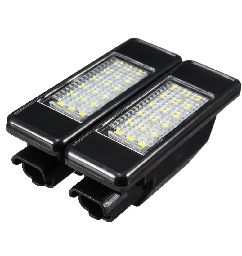 Pair LED License Plate Lights 6340.A3 For Peugeot 106 207 307 308 406 407 508 Citroen C3 C4 C5