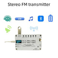 Multifunction Stereo FM Transmitter 76MHz-108MHz Frequency Range Bluetooth Audio Receiver Lithium Battery AUX USB Input Long Range FM Transmission