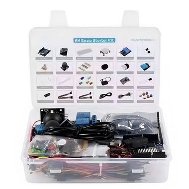UNOR4 with WiFi Basic Start Motherboard Kit Entry Level Development Board 830 Breadboard LED Potentiometers OLED Display SR-501