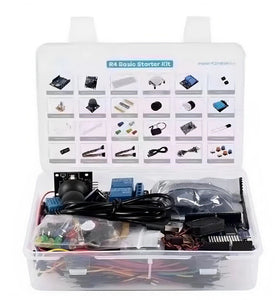 UNOR4 with WiFi Basic Start Motherboard Kit Entry Level Development Board 830 Breadboard LED Potentiometers OLED Display SR-501