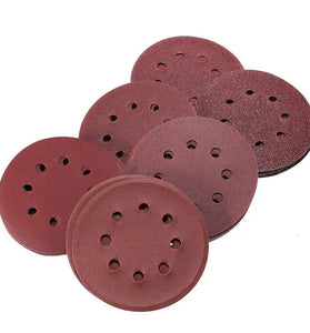 60Pcs 5 Inch 8-hole Hook Loop Sanding Discs Sandpaper 60/80/120/180/240/320 Grit