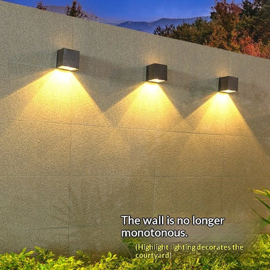 Elfeland SL-870 Wire-free High Bright Solar Wall Lights with Intelligent On/Off Control Waterproof Design Energy Saving Outdoors Wall Lamps for Garden Patio Fence Decoration