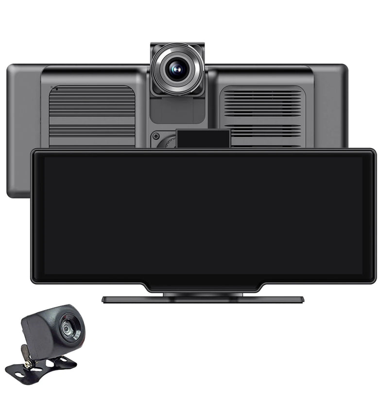 YUEHOO 10.26 Inch 2 Lens 4K Car Radio Player GPS Stereo Android Auto Wireless Carplay Dash Cam Wireless Recorder Dual-Channel Camera