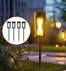 4Pack LED Solar Lawn Light 2300K Warm Light Outdoor Waterproof Garden Night Light Courtyard Decoration Landscape Pathway Lighting