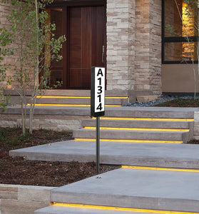 Outdoor Door Number Light Solar Powered Doorplate Light Double-sided Solar Ground Plug Waterproof LED Letter Number Plate Indicator Light