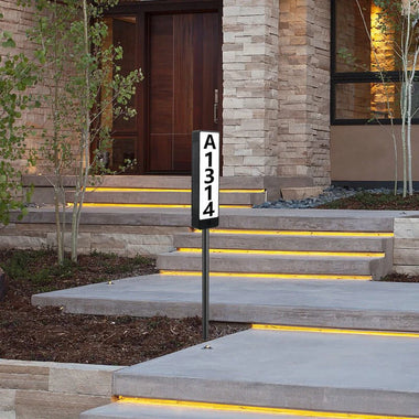 Outdoor Door Number Light Solar Powered Doorplate Light Double-sided Solar Ground Plug Waterproof LED Letter Number Plate Indicator Light