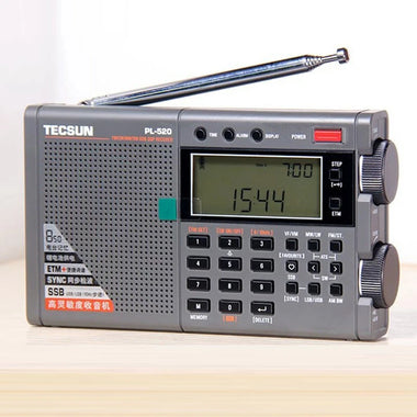 Tecsun PL-520 Portable Full Wave Radio FM/LW/SW/MW SSB Receiver DSP Digital Display Stereo Headphone USB Charging Radios