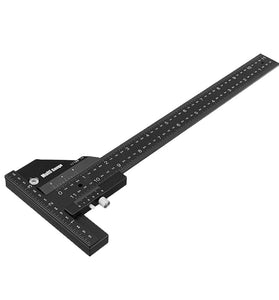 Doctorwood Multifunction Inch and MM Woodworking Scriber Gauge Aluminum Measuring Marking Framing Ruler Tool for Carpentry