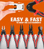 5 in 1 Plier Tool Set High Carbon Steel Wire Cutters Wire Strippers Needle Nose Pliers Long Range Durable Suitable for Heavy Duty Applications Removable Replacement