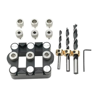 GANWEI Woodworking Self Centering Dowelling Jig 6/8/10mm Wood Tenon Drilling Locator Wooden Panel Splicing Dowel Hole Punch Positioner