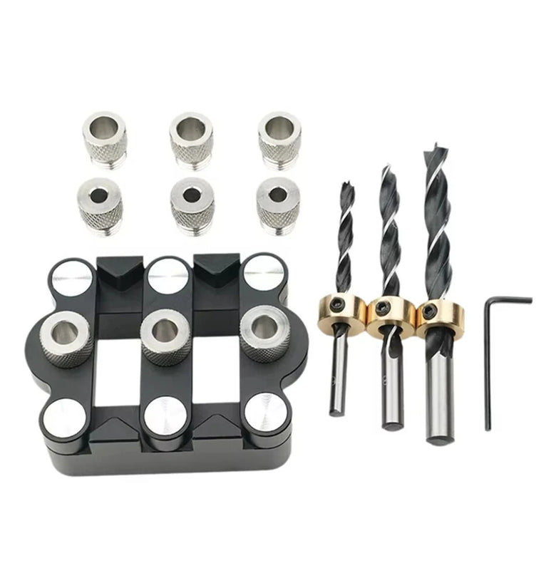 GANWEI Woodworking Self Centering Dowelling Jig 6/8/10mm Wood Tenon Drilling Locator Wooden Panel Splicing Dowel Hole Punch Positioner