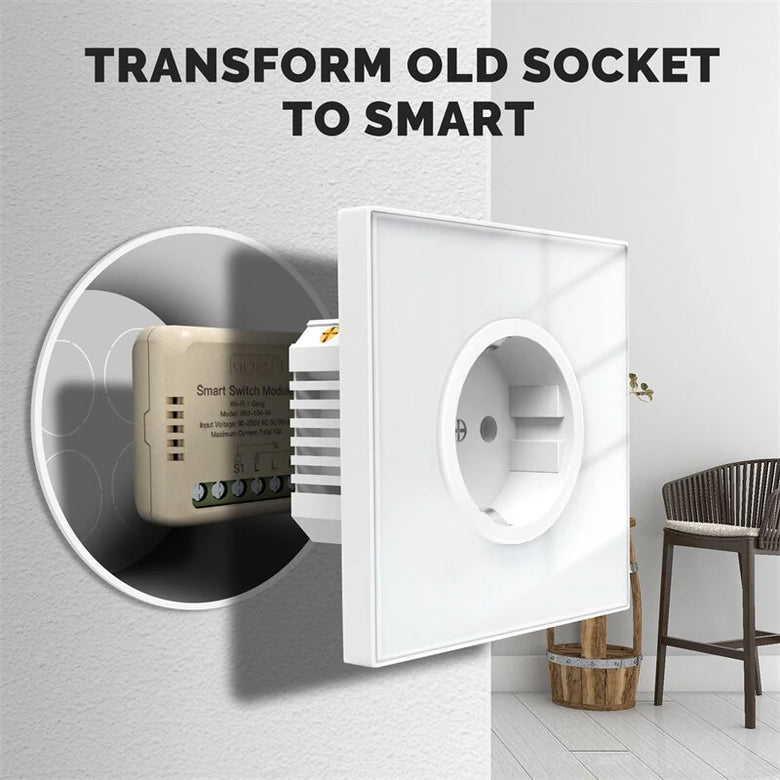MoesHouse Tuya WiFi Intelligent Switch Module Mini Home Switch APP Timer Voice Control Work with Alexa Google Assistant