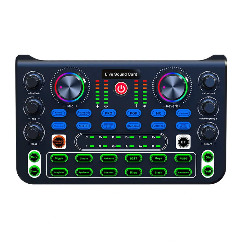 X60 Sound Card English Version Professional Sound Cards Audio Mixer for Karaoke Broadcast KTV Singing Live Sound Mixer Parts Accessories
