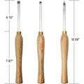 Wood Lathe Chisel Set 3 PCS Woodworking Turning Tools Includes Square Round Diamond Carbide Blades for Wood Turning Use