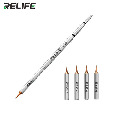 RELIFE 210 Soldering Iron Tips Set With Handle 0.1mm Replaceable Tip For Micro Soldering Phone Screen Flying Jumper Wire Welding