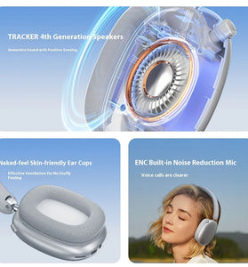 SY-T9 Gaming Headset Wireless bluetooth Headphone 40mm Driver Unit Spatial Audio ENC Noise Cancelling 20H Playback Support 3.5mm Audio TF Playback Breathable Earmuffs Headphones with Mic