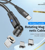 USLION PD60W Type-C for Type-C/iP/Micro Cable Fast Charging Data Transmission Magnetic Line 1M/2M Long for iPhone14 Pro Max for Samsung Galaxy Note 20 for Huawei Mate50 for Xiaomi Mi12