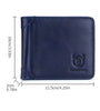 BULLCAPTAIN Genuine Leather Trifold Wallet Mens Large Capacity Credit Card Holder with 14 Card Slots Slim Design Short Wallet Coin Purse Stylish