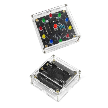 10 LED Lucky Wheel DIY Kit NE555 CD4017 Beginner Circuit Assembly Random Number Game Kit PCB Material Educational STEM Electronic