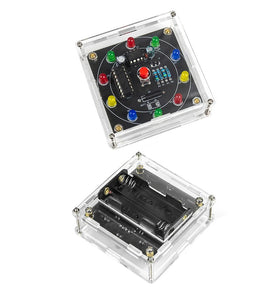 10 LED Lucky Wheel DIY Kit NE555 CD4017 Beginner Circuit Assembly Random Number Game Kit PCB Material Educational STEM Electronic