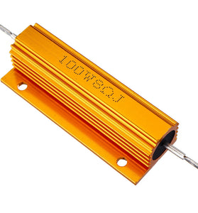 RX24 100W 8R 8RJ Metal Aluminum Case High Power Resistor Golden Metal Shell Case Heatsink Resistance Resistor