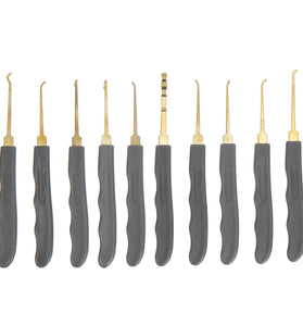 26PCS Lock Picks Training Tool Transparent Practice Padlock Set Locksmith Tool