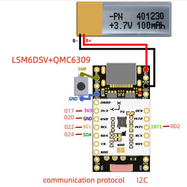 ICM-45686 + QMC6309 Module for SlimeVR  Trackers and Smol Slime Trackers