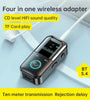GT69 4 in 1 bluetooth 5.4 Receiver Transmitter LED Display AUX bluetooth Car Adapter Wireless Audio Transmitter Support TF Card Plug and Play for TV Speakers