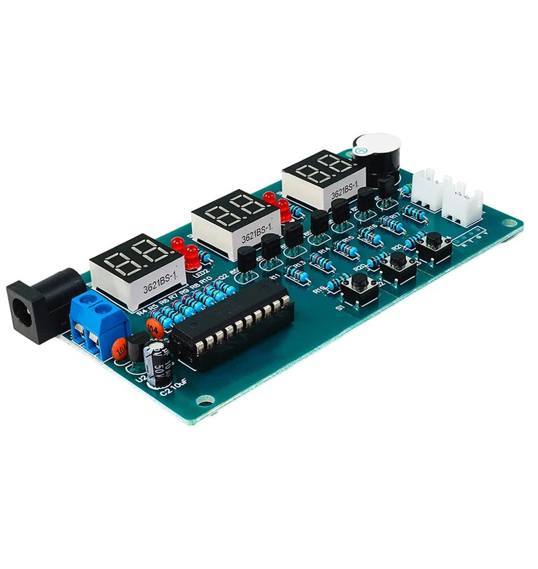 6-bit Digital Clock DIY Kit 51 Microcontroller Electronic Clock 6 bit Tube LED Display Module Suite Parts and Components DC5-12V