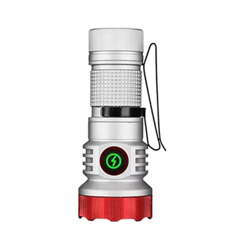 F473 7*XPG LED Powerful Mini Keychain Flashlight 1 Modes EDC Torch Aluminum Alloy 1Colorful Lighting Camping Magnet Clip Work Light