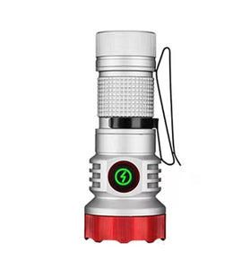 F473 7*XPG LED Powerful Mini Keychain Flashlight 1 Modes EDC Torch Aluminum Alloy 1Colorful Lighting Camping Magnet Clip Work Light