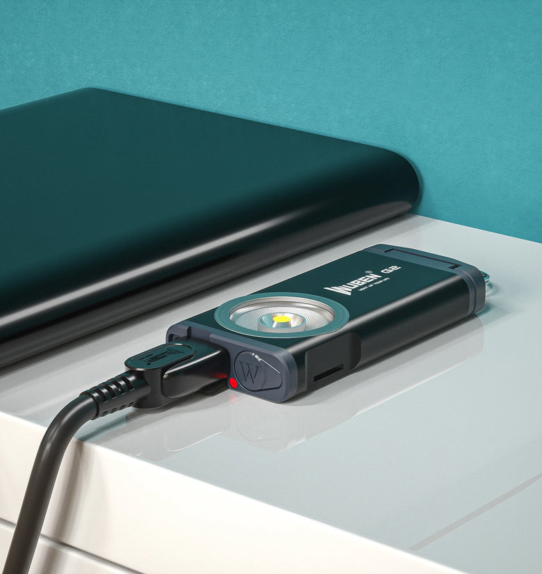 WUBEN G2 P9 500LM Quick-release EDC LED Keychain Flashlight Magnetic Tail Type-C Charging Super Wide-angle Floodlight Keychain Lamp Work Light With Back Clip