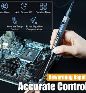 TS101 Smart Soldering Iron USB-C 65W DC 9-24V 90W PD3.1 50-400C Adjustable Temperature Compact Lightweight Professional Tool Soldering Kit