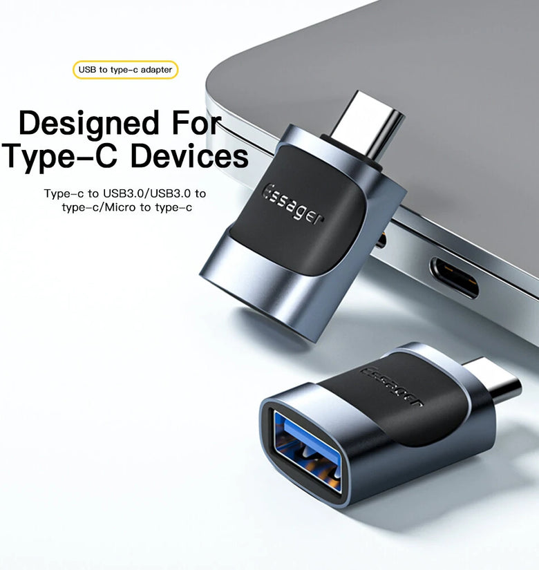 ESSAGER USB to Type-C/Type-C to USB/Type-C to Micro Adapter Converter Compatible with Most Tablets for iPad Pro for Samsung Galaxy Tab S5e