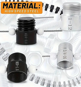 Nut & Bolt Thread Checker Inch & Metric 26 Male/Female Gauges Stainless Steel 14 Inch & 12 Metric Thread Checker