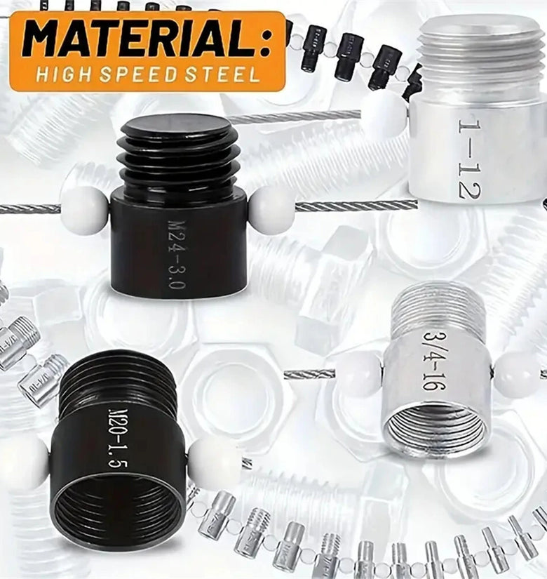 Nut & Bolt Thread Checker Inch & Metric 26 Male/Female Gauges Stainless Steel 14 Inch & 12 Metric Thread Checker