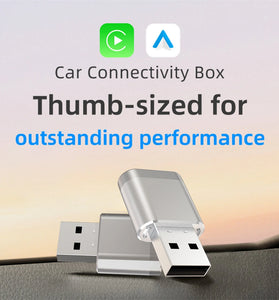 BABAOLONG B119 2 in 1 Car Wireless Adapter CarPlay Android Auto Bluetooth 5.2 WiFi 6 Smart Connectivity Box for Apple Android Plug and Play