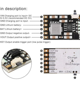 10PCS Lithium Battery Charging Module Set 5V 1A TP4056 Charging Modules + 5V 2A Charge Discharge Integrated Module