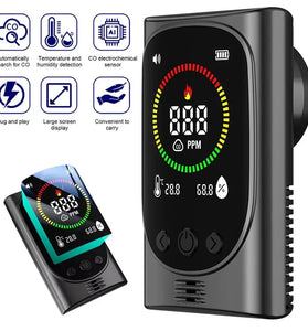 4 in 1 Gas Analyzer Carbon Monoxide Detector CO Alarm Portable Gas Leak Tester Air Quality Monitor with Sound Light Alarm for Home RV Camping Tent Safety