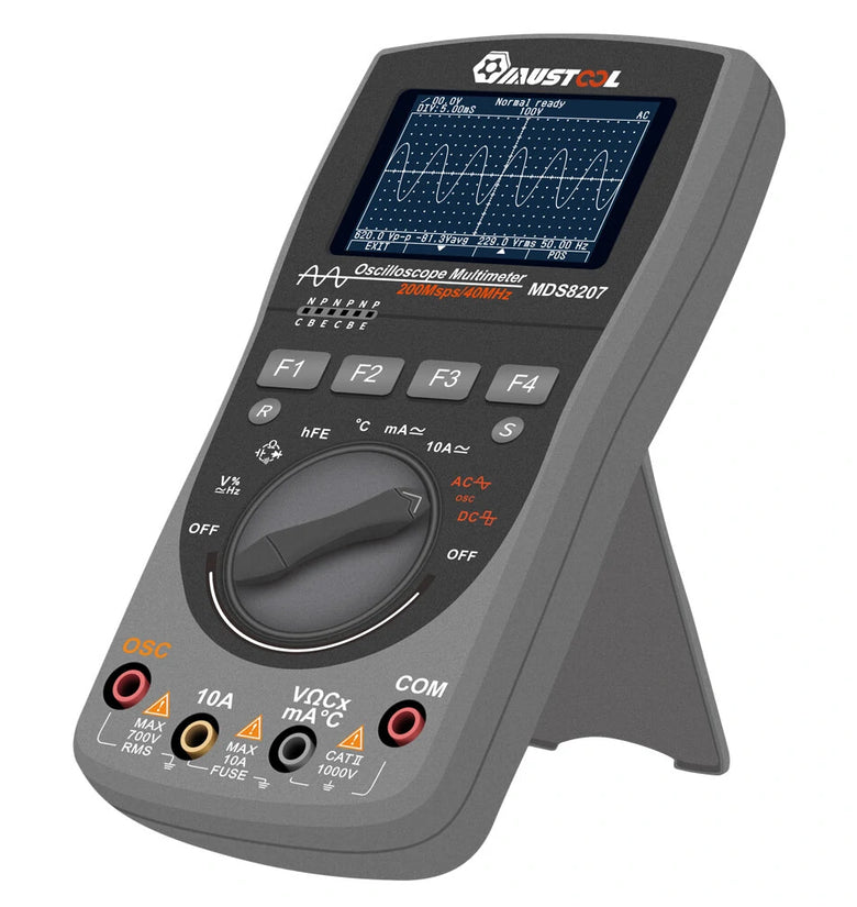 MUSTOOL MDS8207 Intelligent 2 in 1 Digital 40MHz 200Msps/S Oscilloscope 6000 Counts True RMS Multimeter