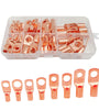 60PCS/box AWG American Standard Copper Nose SC6-25 Series Round Cold-pressed Terminal Connector Copper Lug Kit