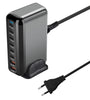 Bakeey YMX-908 500W 8-Port USB PD Charger 2USB-A+6USB-C PD Fast Charging Desktop Charging Station EU Plug US Plug for iPhone 16 15 Pro 14 13 12 Pro Max for Huawei Mate XT for Xiaomi 15pro
