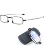 Foldable Reading Glasses Men Women Metal Frame Blue Light Resistant EyeGlasses with Bag Prescription Eyewear +1.5 To +3.5