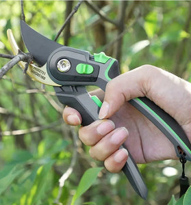 Industrial Pruning Shears 205mm SK5 Steel Blade 50mm Length Two-level Opening Ergonomic Non-slip Handles Labor-saving Spring Precision Cutting