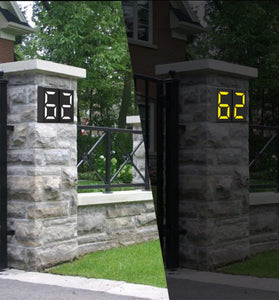 Solar DIY Digital Door Plate Light Led Wall Lamp Door Sign Light Outdoor Decorative Garden Villa