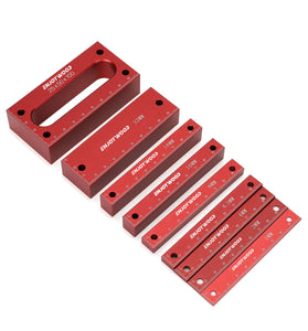 ENJOYWOOD Metric Inch Woodworking Setup Blocks Height Gauge Precision Aluminum Alloy Setup Bars for Router and Table Saw Accessories