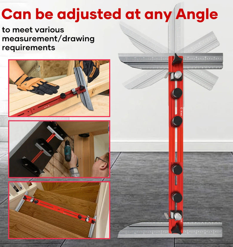Stair Tread Template Tool Stair Treads Gauge Template Tool Stair Jig Heavy Duty Stair Tread Layout Measuring Gauge For Home