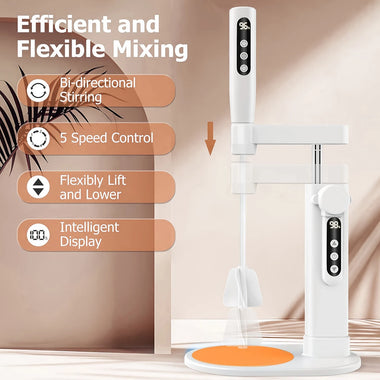 Rechargeable Epoxy Mixer USB Powered Anti-Bubble Design Hands Free Resin Blender Lithium Battery for DIY Crafts Jewelry Making